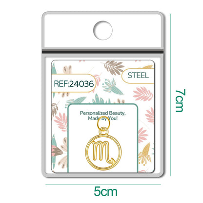 CHARM de Zodíaco Escorpião Acero color Dorado