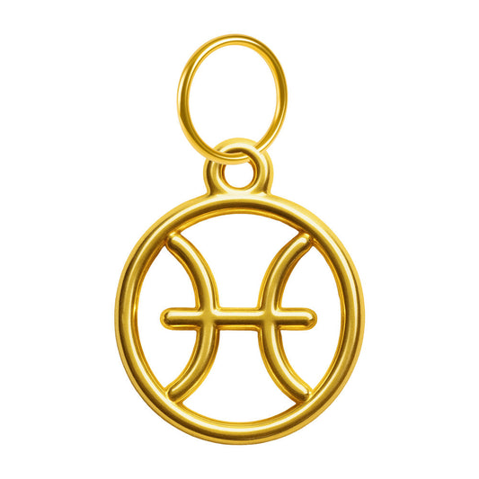 CHARM de Zodíaco Peixes Acero color Dorado