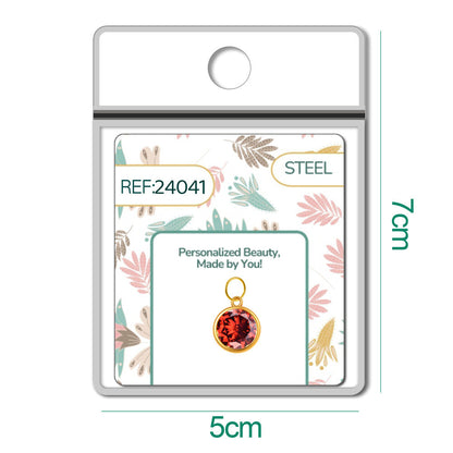 CHARM Acero Dorado con piedra Nacimiento de ENERO