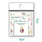 CHARM Acero Dorado con piedra Nacimiento de FEBRERO - cotigo