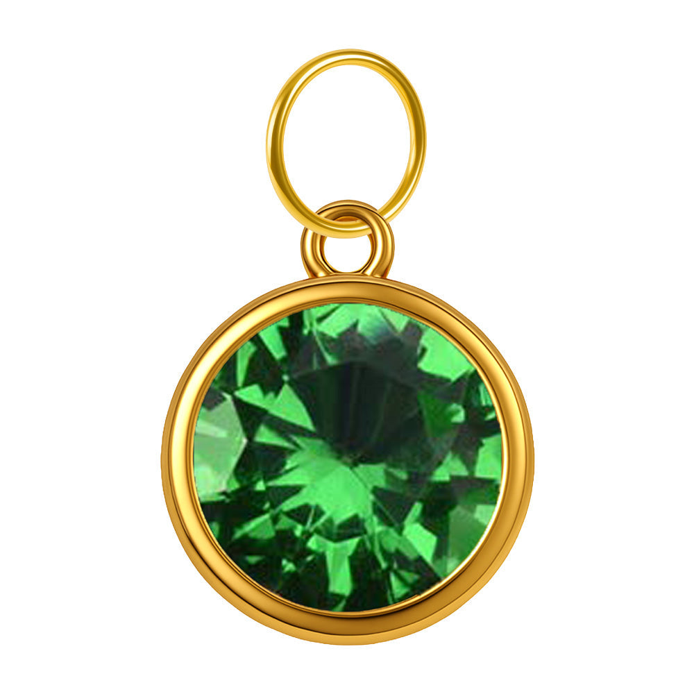 CHARM Acero Dorado con piedra Nacimiento de MAYO - cotigo
