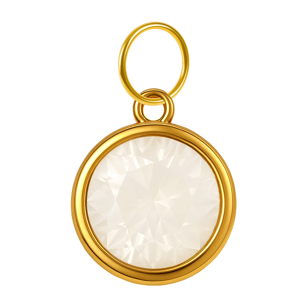 CHARM Acero Dorado con piedra Nacimiento de JUNIO - cotigo