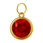 CHARM Acero Dorado con piedra Nacimiento de JULIO - cotigo