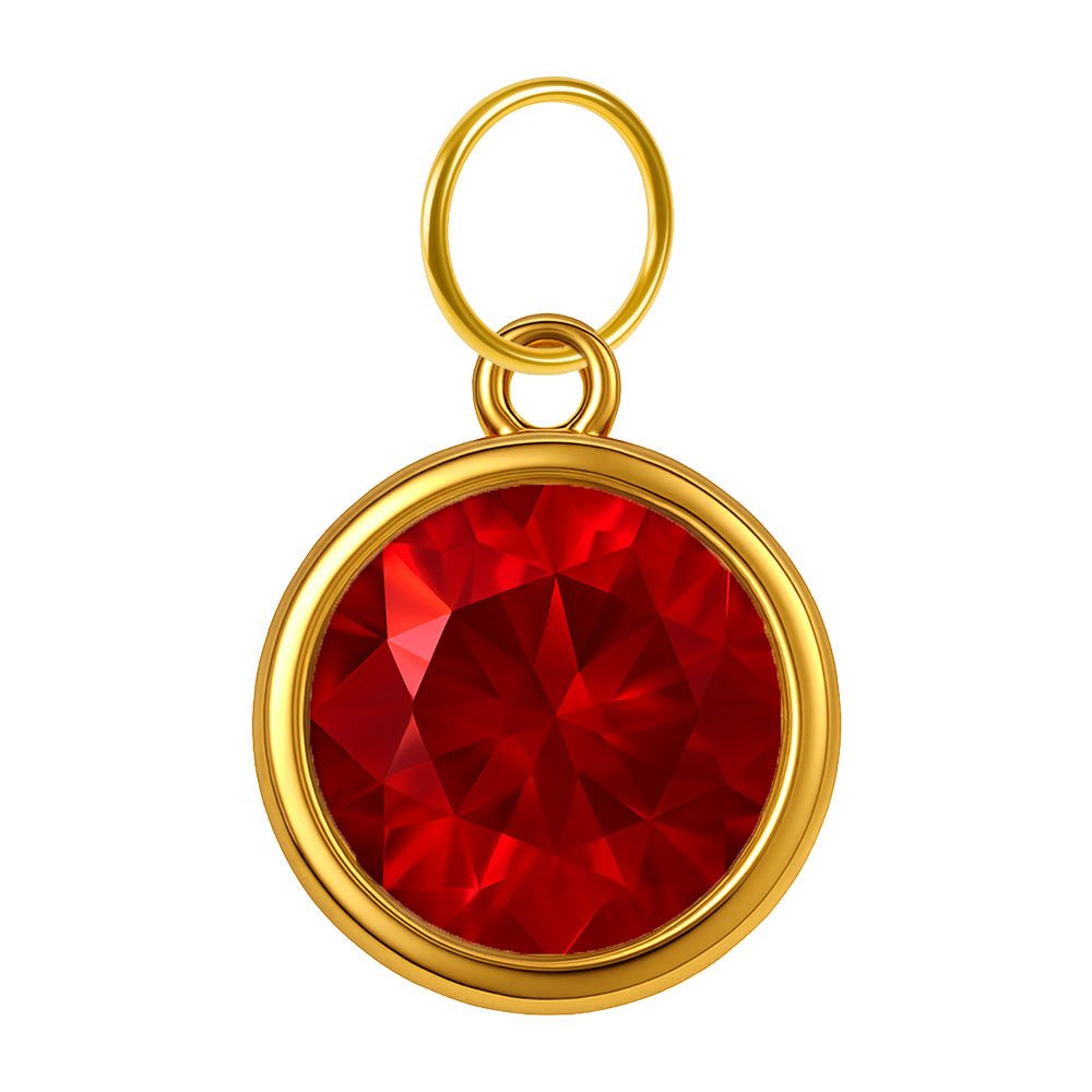 CHARM Acero Dorado con piedra Nacimiento de JULIO - cotigo