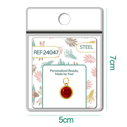 CHARM Acero Dorado con piedra Nacimiento de JULIO