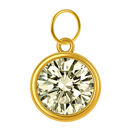 CHARM Acero Dorado con piedra Nacimiento de AGOSTO