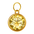 CHARM Acero Dorado con piedra Nacimiento de NOVIEMBRE - cotigo