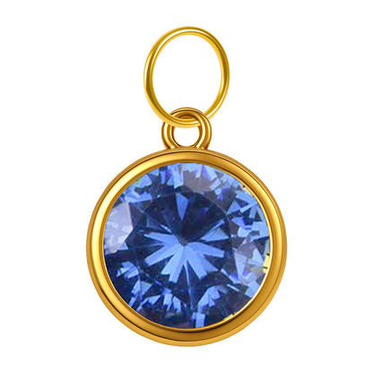 CHARM Acero Dorado con piedra Nacimiento de DICIEMBRE