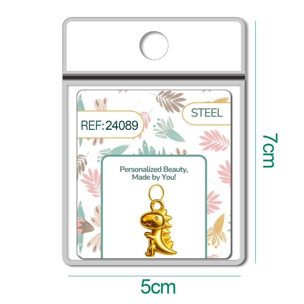 CHARM Acero Dorado Chapado Oro 14 K