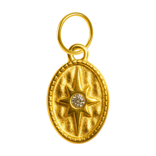 CHARM Acero Dorado Chapado Oro 14 K