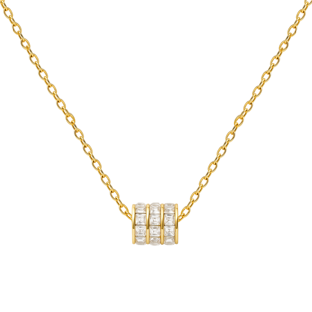 Collar Rectangular con Circonitas