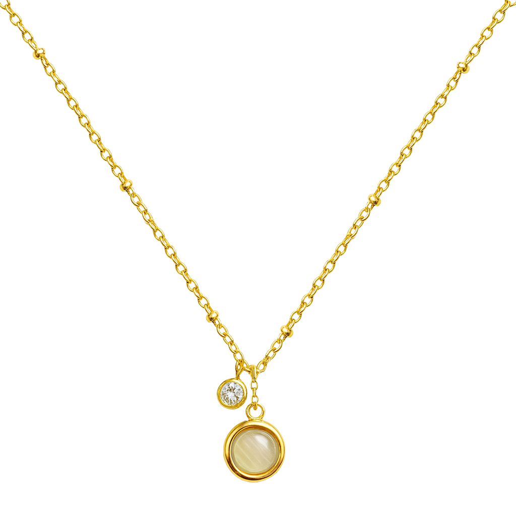 Collar Medalla Redonda Dorada
