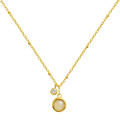 Collar Medalla Redonda Dorada