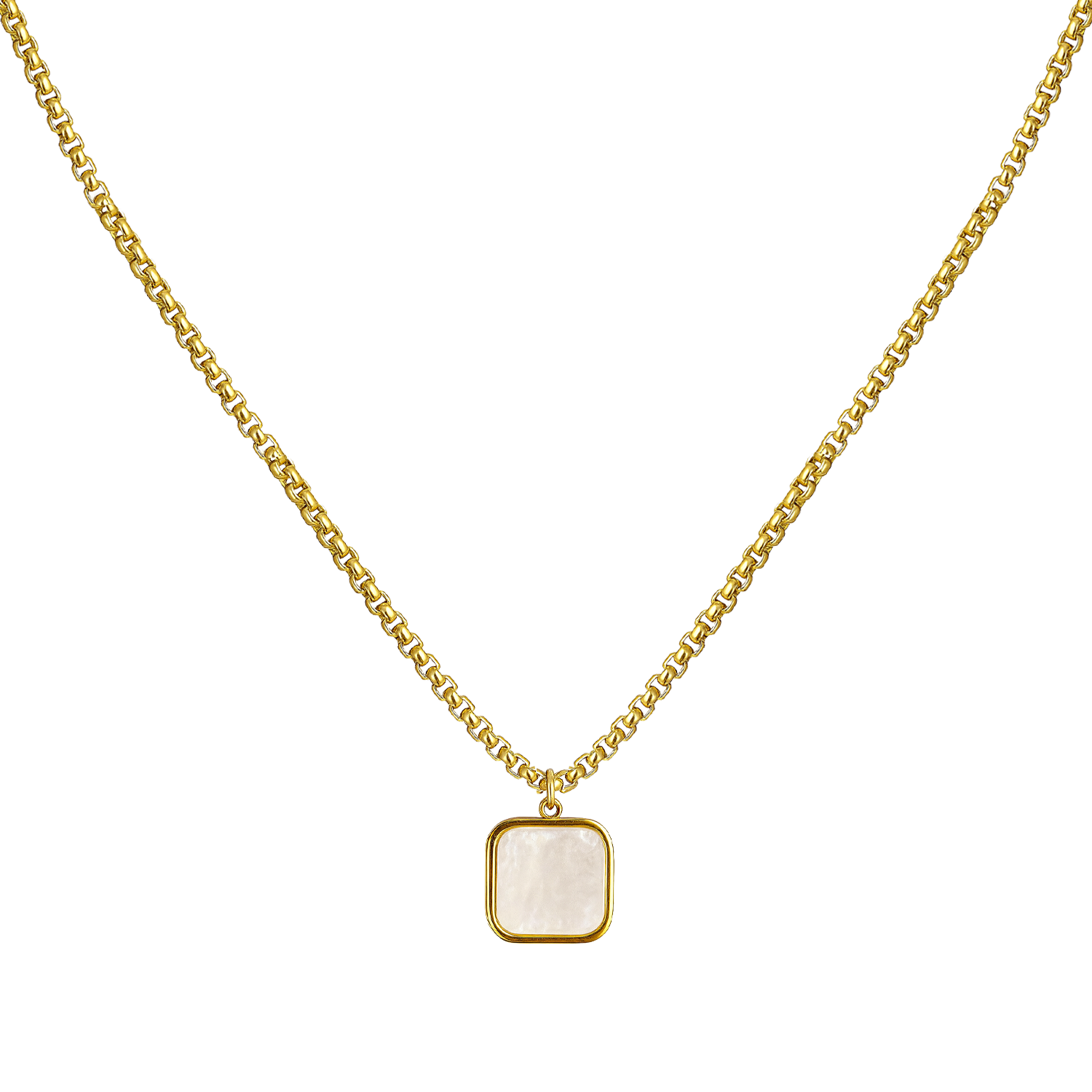 Collar Cuadrado Nácar