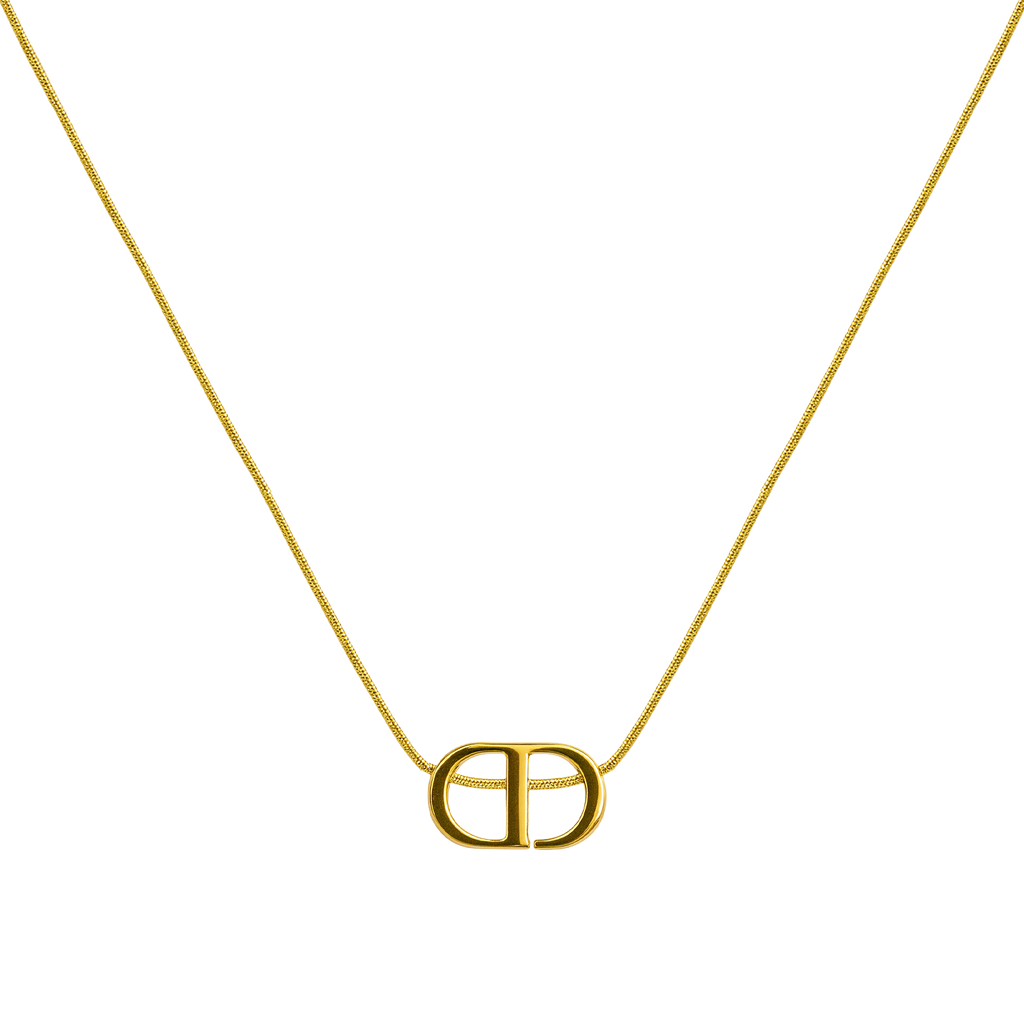 Collar Eslabón Doble Dorado