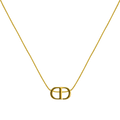 Collar Eslabón Doble Dorado