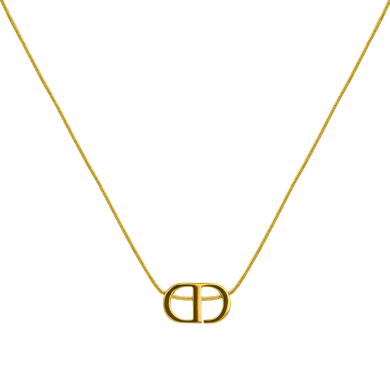 Collar Eslabón Doble Dorado