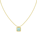 Collar Cuadrado Verde Agua