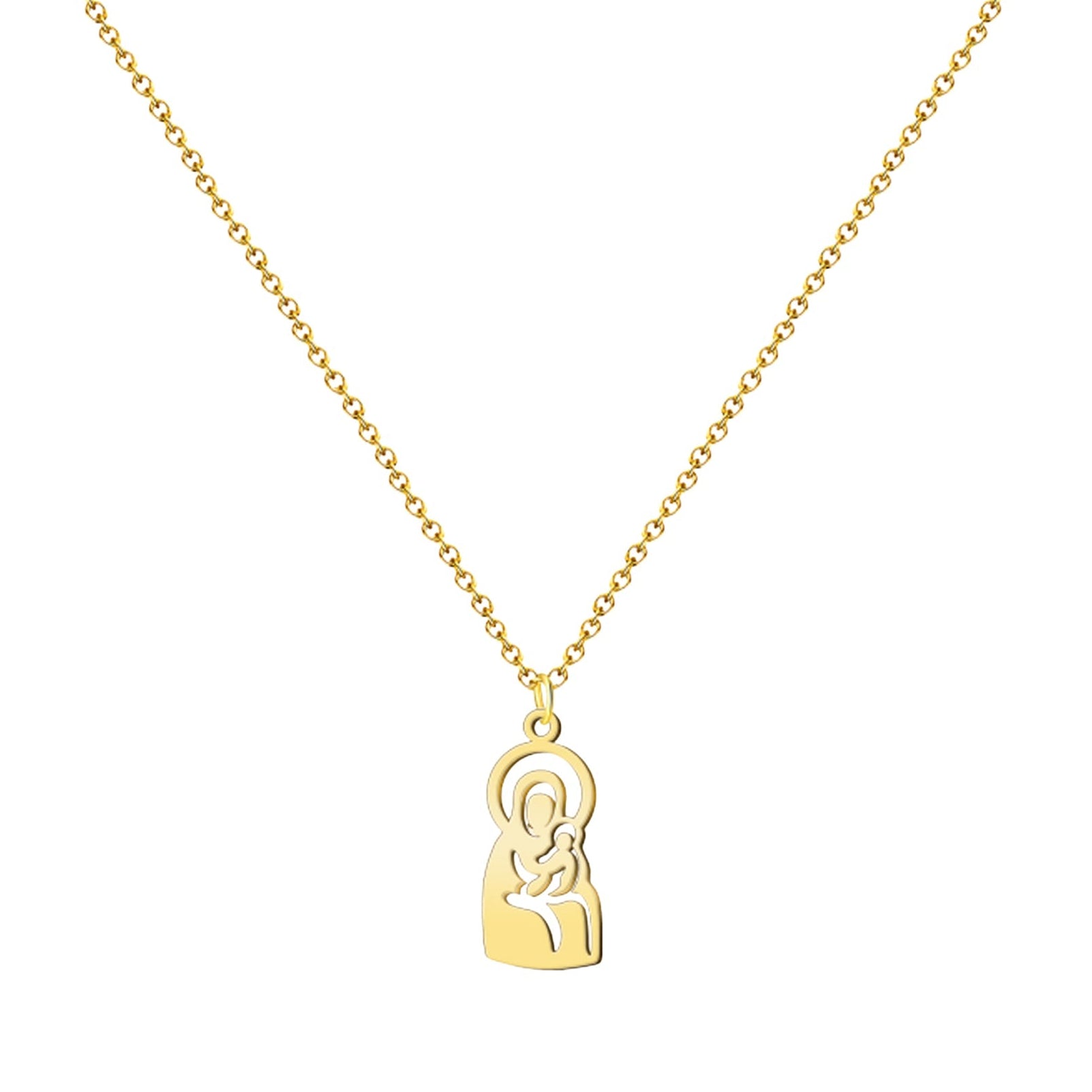 Collar Virgen de Valvanera en Acero Inoxidable