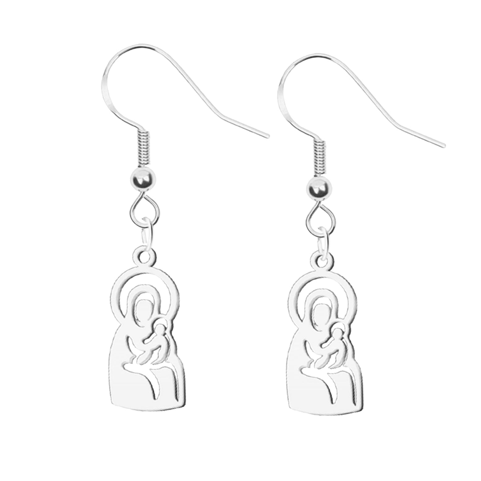 Pendientes Virgen de Valvanera en Acero Inoxidable