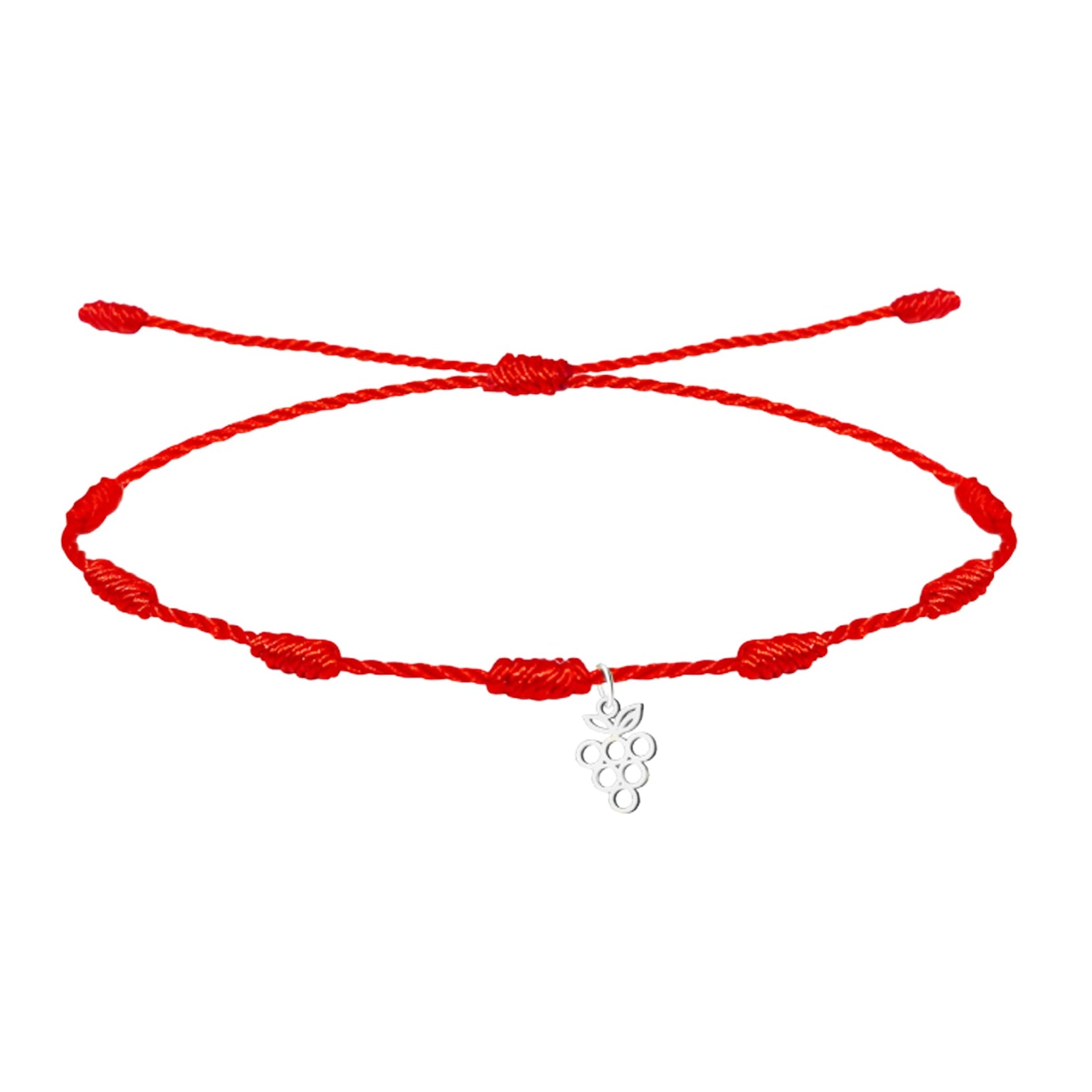 Pulsera 7 Nudos con Uva de La Rioja en Acero