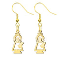 Pendientes con Silueta de Virgen del Pilar