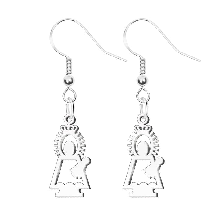 Pendientes con Silueta de Virgen del Pilar cotigo