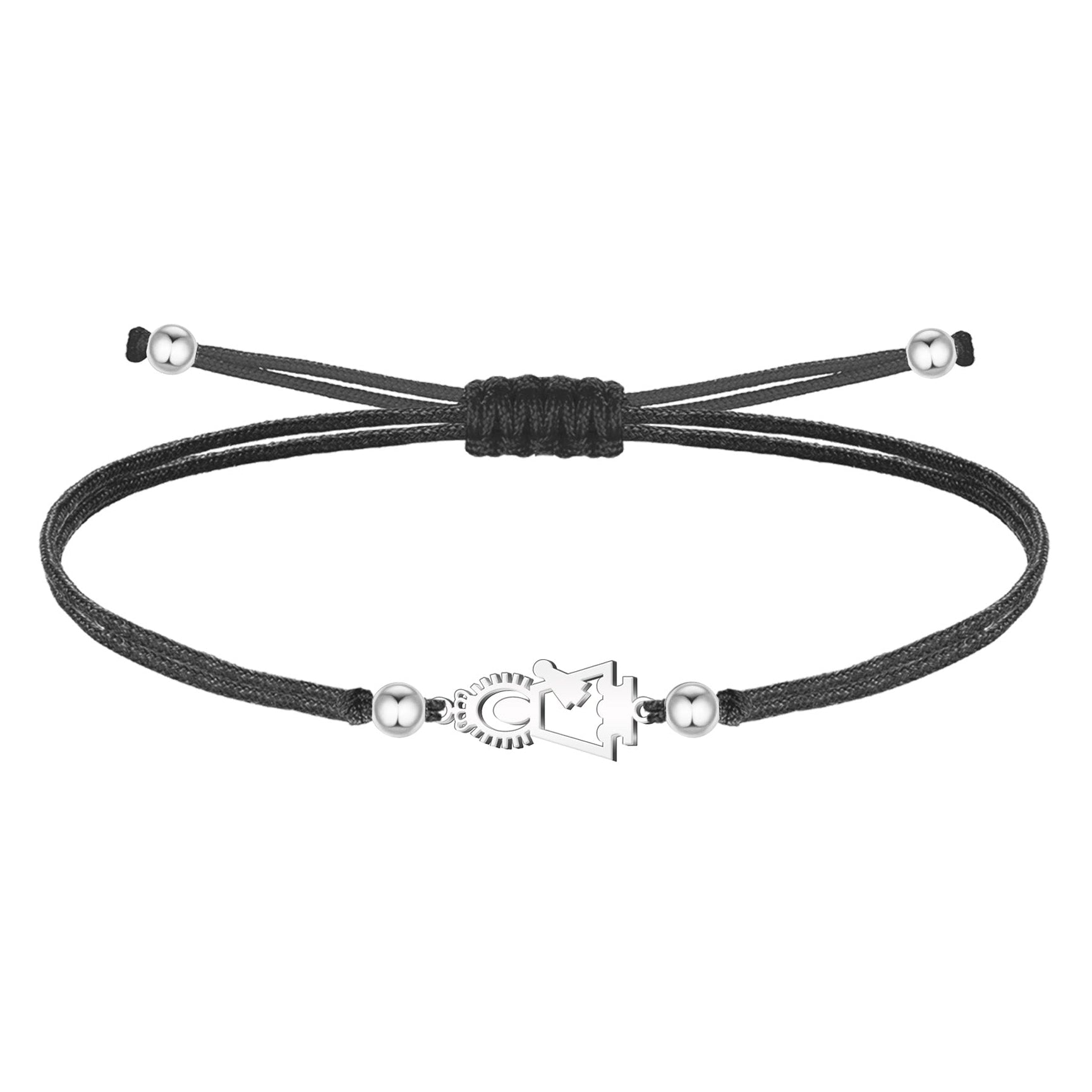 Pulsera Hilo Encerado con Silueta de Virgen del Pilar cotigo