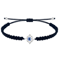 Pulsera Hilo Negro con Nudo de Bruja y Ojo Turco