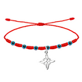Pulsera 7 Nudos con Ojo turco y Colgante Nudo de Bruja
