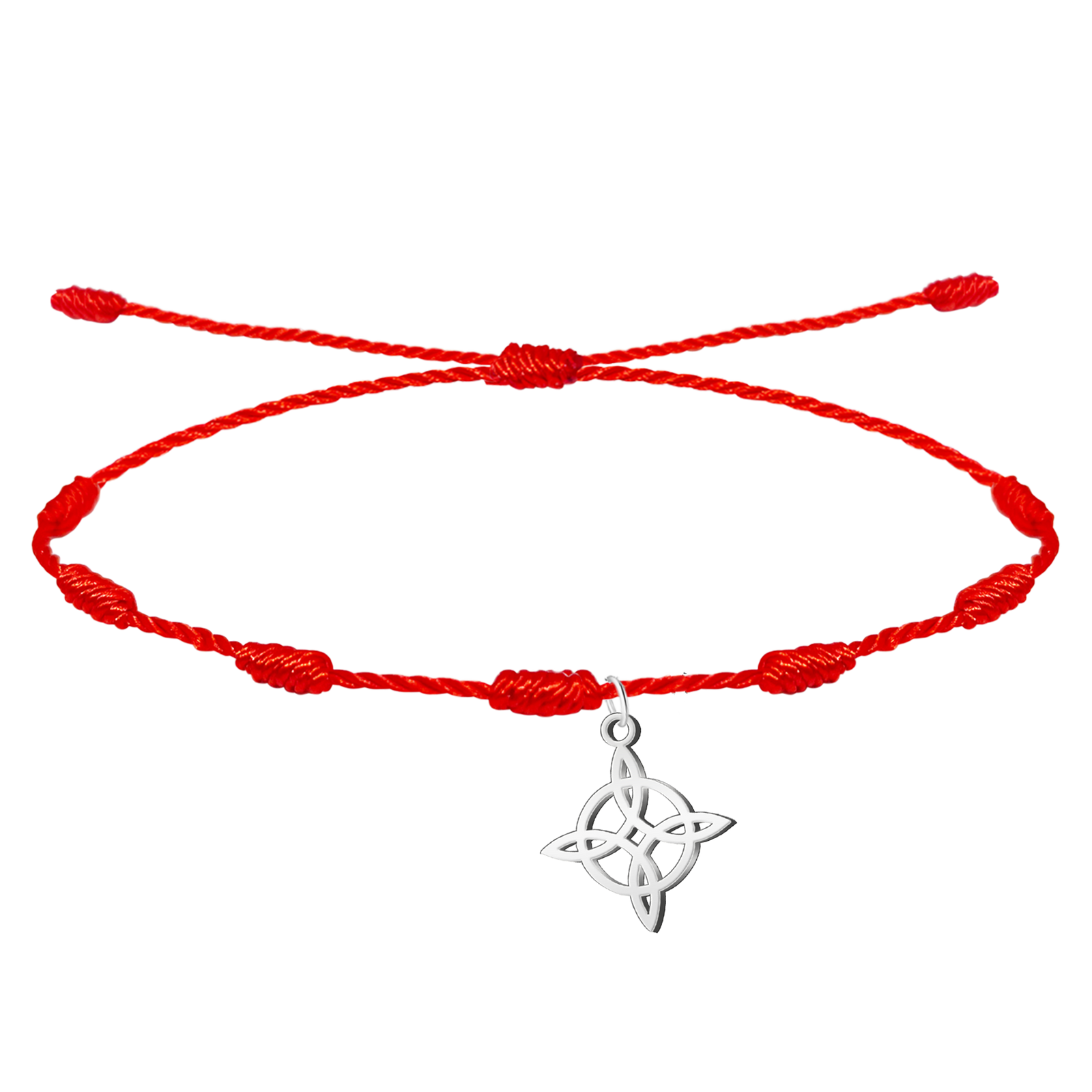Pulsera Nudo de Bruja en acabado plateado