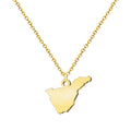 Collar Mapa de Tenerife Acero Dorado diseño