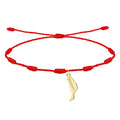 Pulsera 7 Nudos Mapa de Fuerteventura Acero Dorado diseño