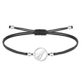 Pulsera Hilo Encerado Mapa de Tenerife Acero Plateado diseño