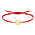 Pulsera Hilo Encerado Mapa de Gran Canaria Acero Dorado diseño