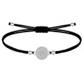 Pulsera de Hilo Encerado con Medalla de los 7 Arcángeles en acabado plateado – vista principal