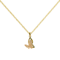 Colgante Mariposa Dorado 14K con Circonitas