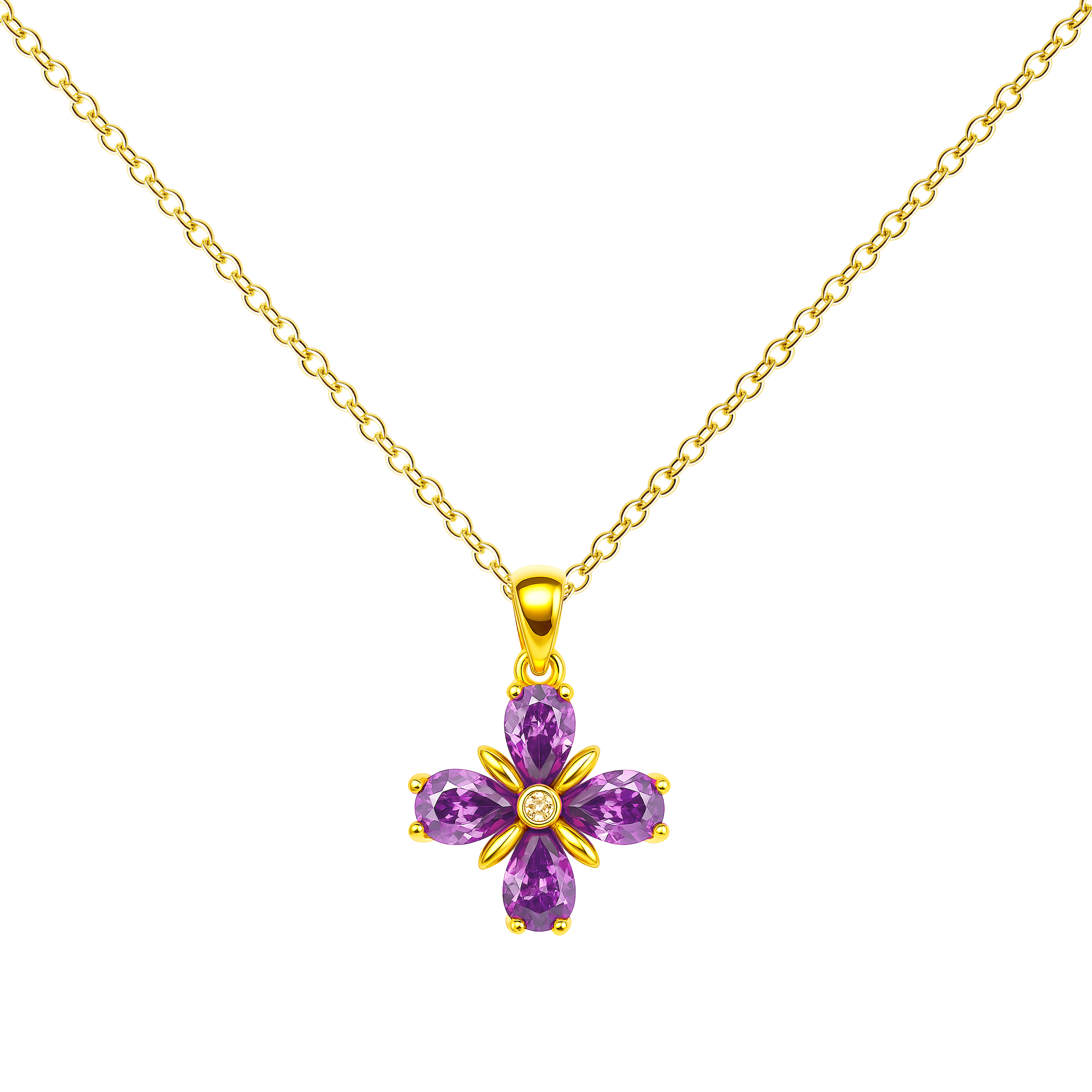 Colgante Flor Morada