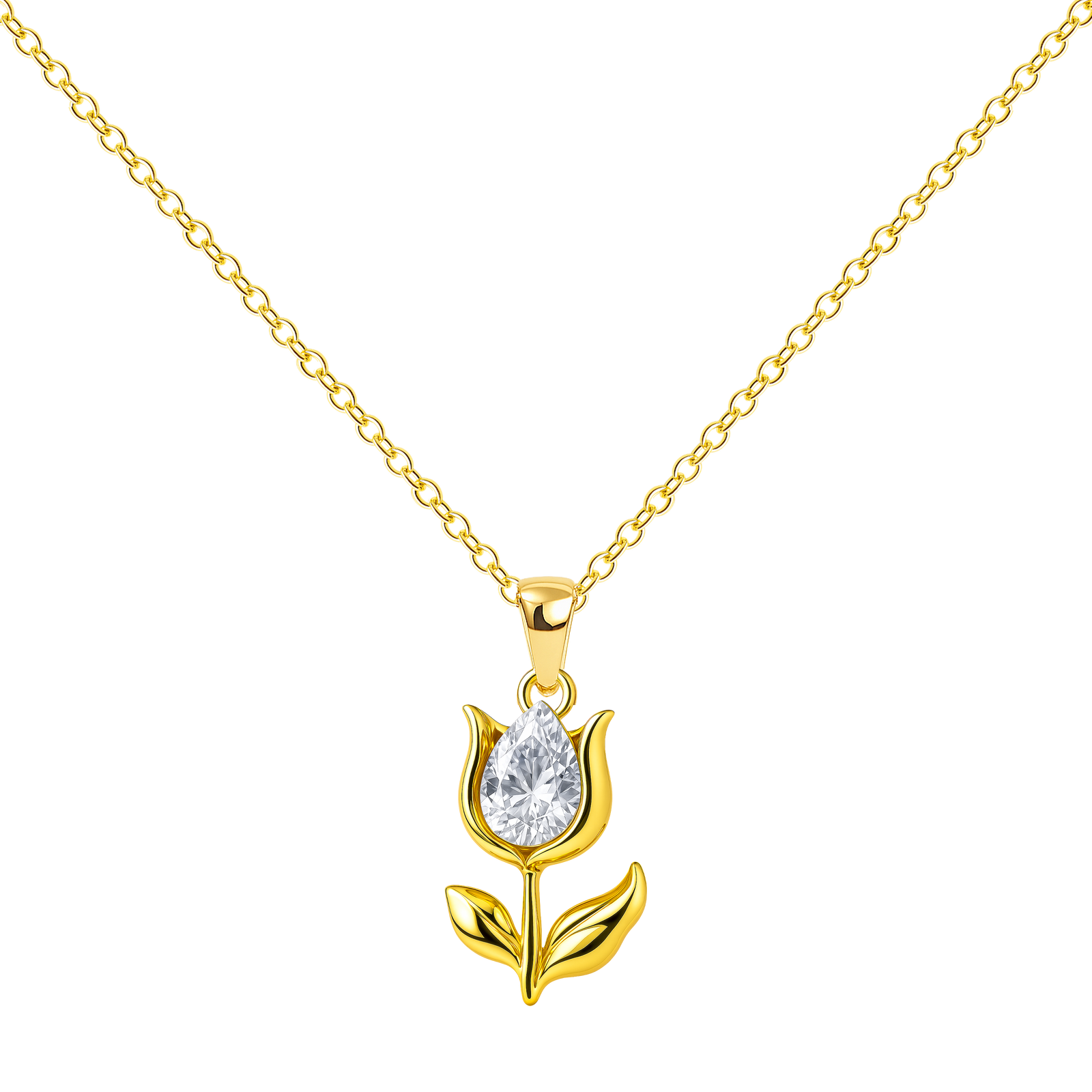 Colgante Tulipán con Circonita
