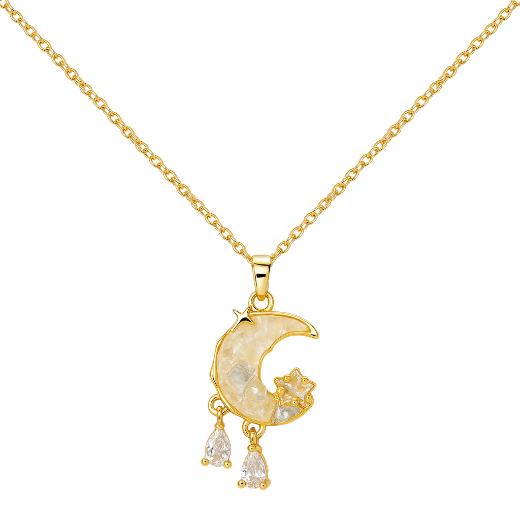 Colgante Luna con Estrellas Y Borlas