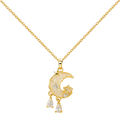 Colgante Luna con Estrellas Y Borlas