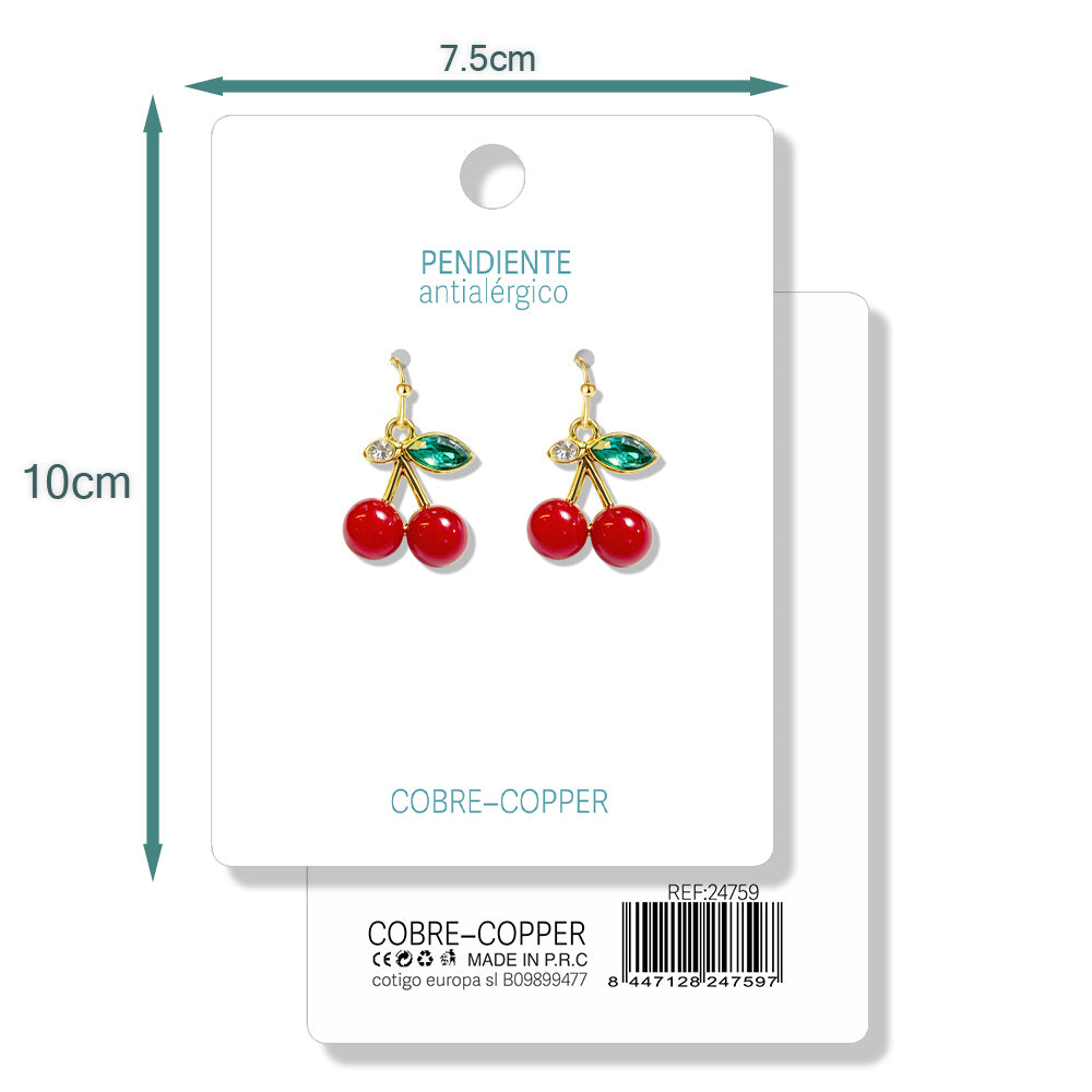Pendientes de Frutas Cerezas cotigo