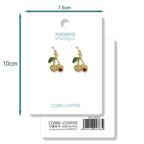 Pendientes de Frutas Cerezas con Circonitas cotigo