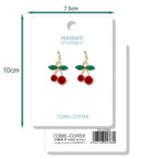 Pendientes de Frutas Cerezas con Circonitas cotigo