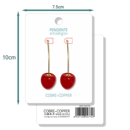 Pendientes Con Frutas Cerezas