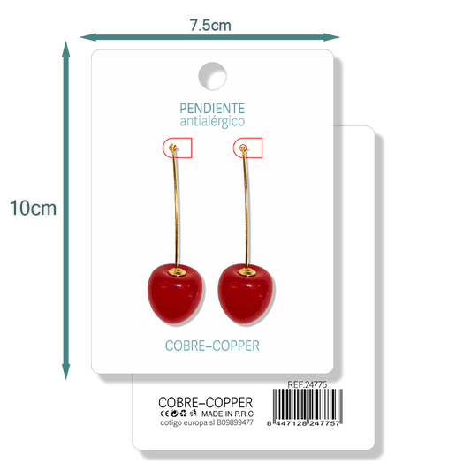 Pendientes Con Frutas Cerezas