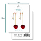 Pendientes Con Frutas Cerezas y Perla cotigo