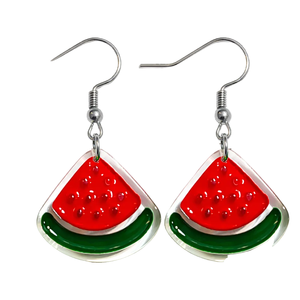 Pendientes de Frutas Sandías cotigo
