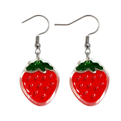 Pendientes de Frutas Fresas