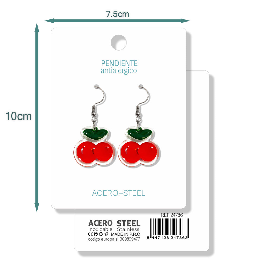 Pendientes de Frutas Cerezas cotigo